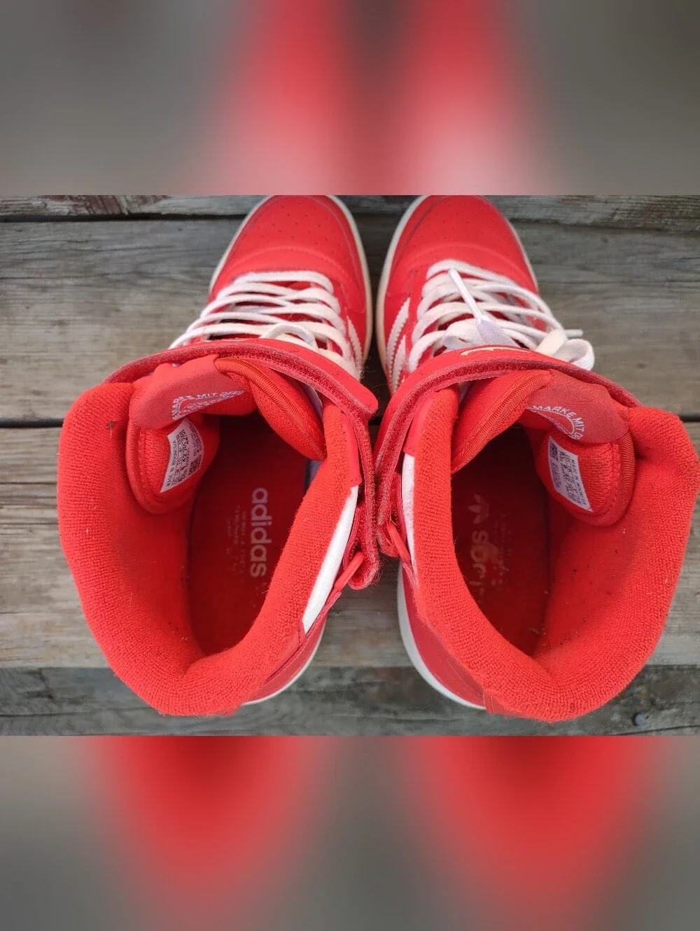 Adidas Forum Mid Red/Cloud White Sneakers GY5792 Men's Size US 8.5 RARE HTF